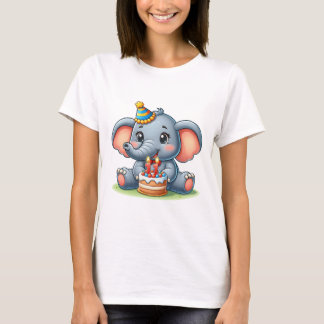 Cute Elephant 11th Birthday T-shirt