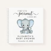 Cute Elephant Baby Boy Shower Guest Book Notitieboek (Voorkant)