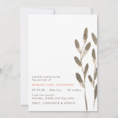 Cute Elephant Baby Photo Birth Aankondiging (Achterkant)