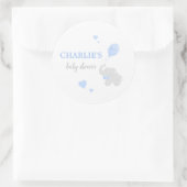 Cute Elephant Baby shower Boy Sticker (Tas)