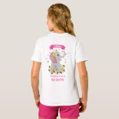 Cute Elephant Baby shower Custom "Big Sister" T-shirt (Achterkant volledig)