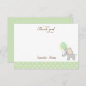 Cute Elephant Baby shower Hartelijk dank Bedankkaart (Voorkant / Achterkant)