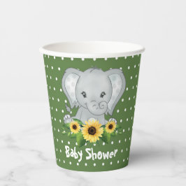 Cute Elephant Baby shower Papieren Bekers