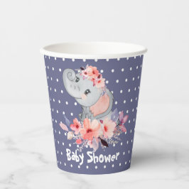 Cute Elephant Baby shower Papieren Bekers