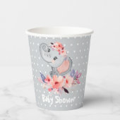 Cute Elephant Baby shower Papieren Bekers (Voorkant)
