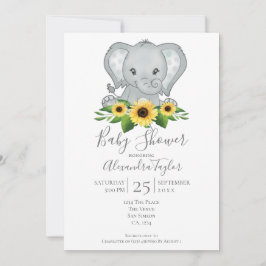 Cute Elephant Baby shower Persoonlijk Kaart