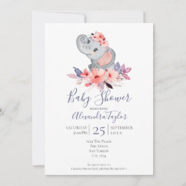 Cute Elephant Baby shower Persoonlijk Kaart