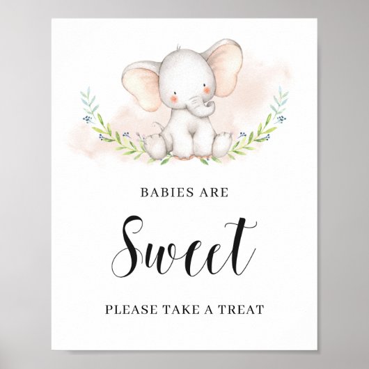 Cute Elephant Baby's zijn zoete posters (Voorkant)