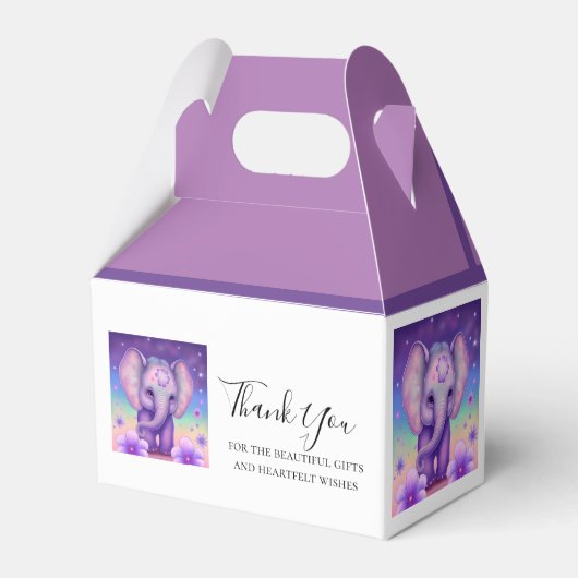Cute Elephant bedankt Bedankdoosjes (Achterkant)