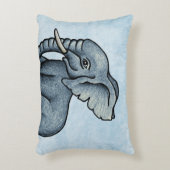 Cute Elephant Bleu Personnalisé Accent Coussin (Devant(Vertical))