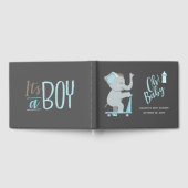 Cute Elephant Boy Baby shower Gastenboek (Volledig)