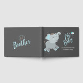 Cute Elephant Boy Baby shower Gastenboek (Volledig)