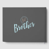 Cute Elephant Boy Baby shower Gastenboek (Achterkant)