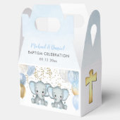 Cute Elephant Boys Baptisme Favor Box Bedankdoosjes (Geopend)