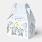 Cute Elephant Boys Baptisme Favor Box Bedankdoosjes (Voorkant Zijde)