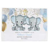 Cute Elephant Boys Baptisme Groot Cadeauzakje (Achterkant)