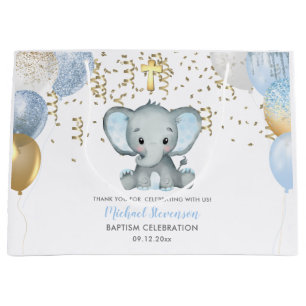 Cute Elephant Boys Baptisme Groot Cadeauzakje