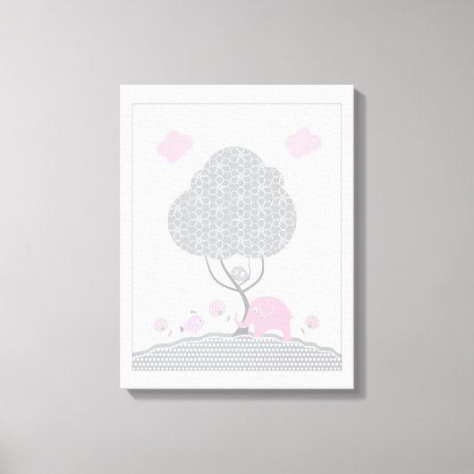 Cute Elephant Canvas Afdruk (Voorkant)