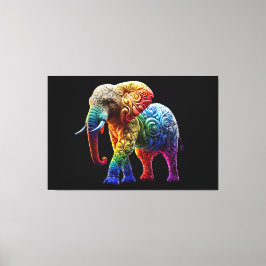 Cute Elephant Canvas Afdruk