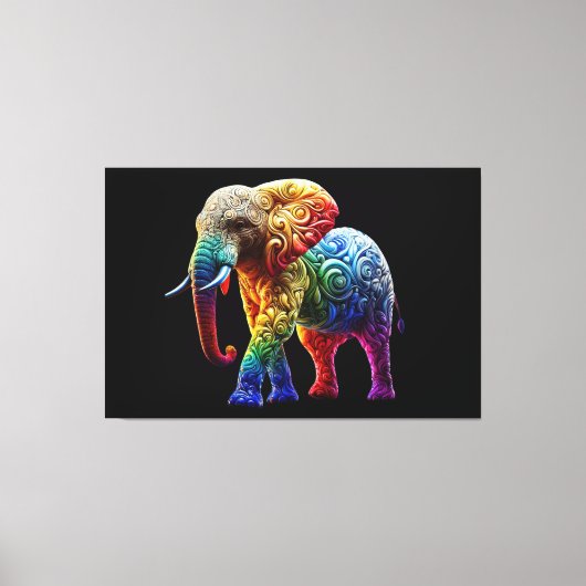 Cute Elephant Canvas Afdruk (Voorkant)