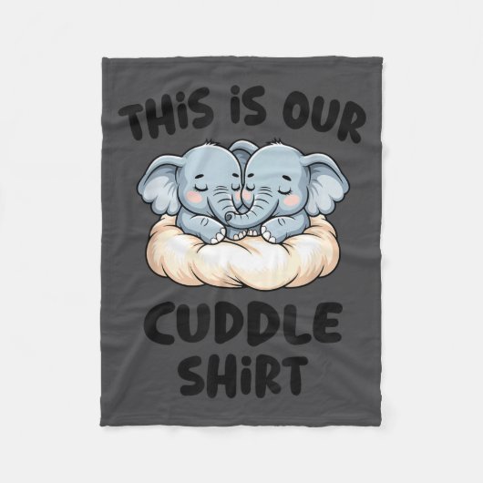 Cute Elephant Couple This Is Our Cuddle  Fleece Deken (Voorkant)