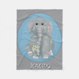 Cute Elephant Couverture en polaire personnalisée