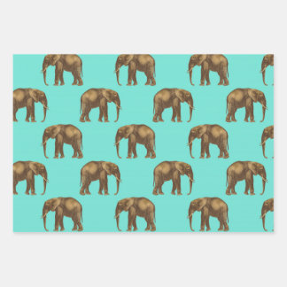 Cute Elephant Delight Inpakpapier Vel