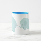 Cute Elephant-familie gedrukte koffie-mok Mok (Midden)