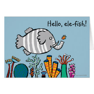 Cute Elephant Fish Scene met koraal