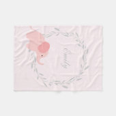 Cute Elephant Fleece Blanket Deken (Voorkant (Horizontaal))