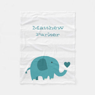 Cute Elephant Fleece Blanket Deken