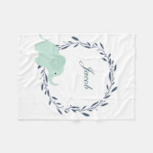 Cute Elephant Fleece Blanket Deken (Voorkant (Horizontaal))