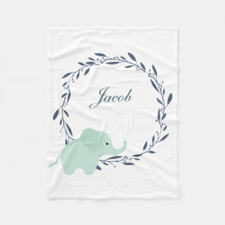 Cute Elephant Fleece Blanket Deken