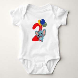 Cute elephant for toddlers Two months birthday Romper