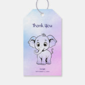 Cute Elephant Gift Label Cadeaulabel (Achterkant)