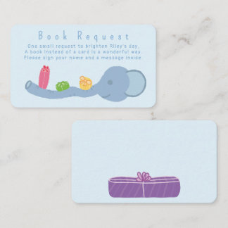 Cute Elephant & Gifts "Book Request" Enclosure Car Informatiekaartje