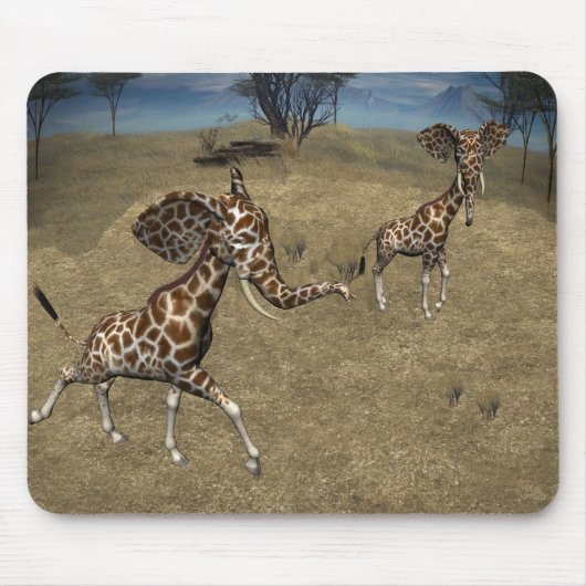 Cute Elephant Giraffes Muismat (Voorkant)