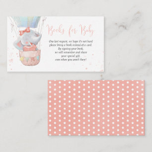 Cute Elephant Girl Books for Baby Card Informatiekaartje