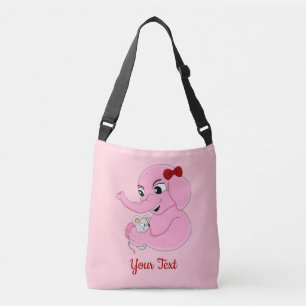 Cute elephant girl cartoon cross-body bag crossbody tas