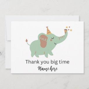 Cute Elephant Hartelijk dank, Baby shower Bedankt Aankondiging