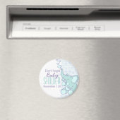 Cute Elephant harten baby shower magnet Magneet (Insitu (Vaatwasser))