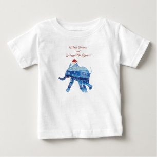 Cute Elephant Holiday Baby Shirt
