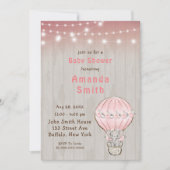 Cute Elephant Hot Air Ballon Baby shower Kaart (Voorkant)