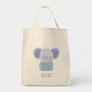 Cute Elephant Illustratie - Canvas tas