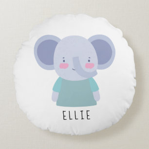 Cute Elephant Illustratie - Rond Kussen
