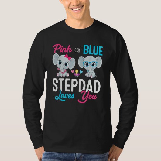 Cute Elephant Keeper Of The Gender Stepdad Loves Y T-shirt (Voorkant)