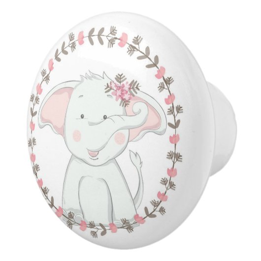 Cute Elephant Keramische Knop (Rechts)