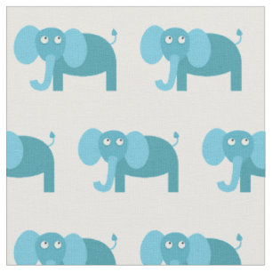 Cute Elephant Kind Baby Nursery White Stof