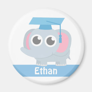 Cute Elephant Kinder Preschool Afstuderen Magneet