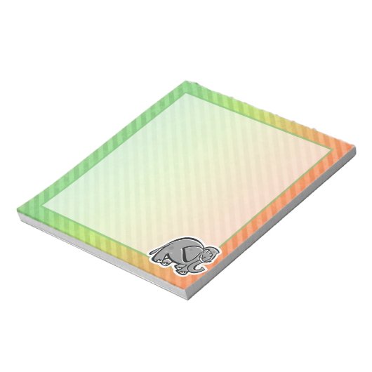 Cute Elephant; kleurrijk Notitieblok (Gedraaid)